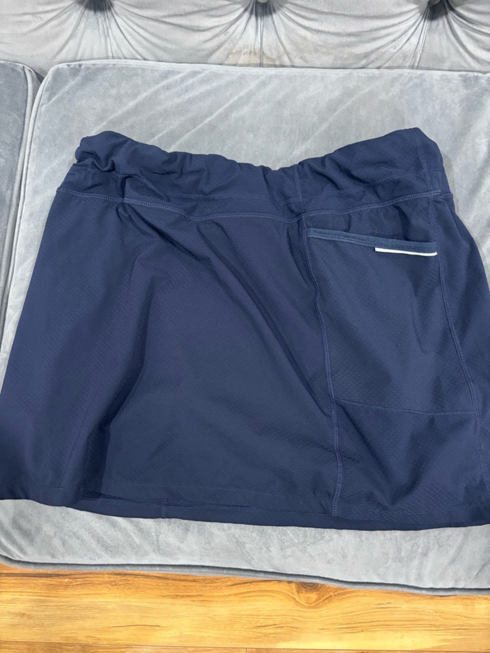 Athleta Navy Athletic Shorts with Back Zip Pocket